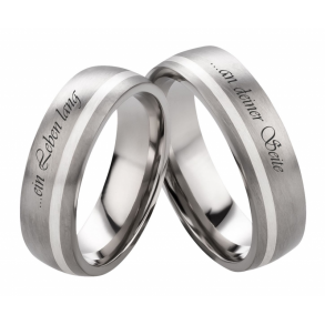 Vielsesringe Titanium Lasergravering