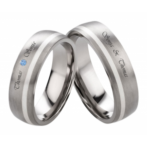 Vielsesringe Titanium Lasergravering