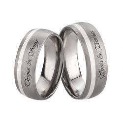 Vielsesringe Titanium Lasergravering
