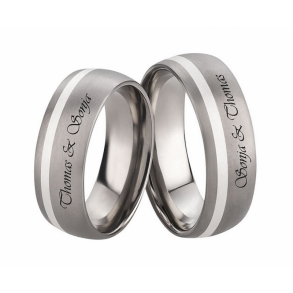 Vielsesringe Titanium Lasergravering