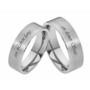 Vielsesringe Titanium Lasergravering