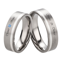 Vielsesringe Titanium Lasergravering