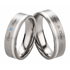 Vielsesringe Titanium Lasergravering