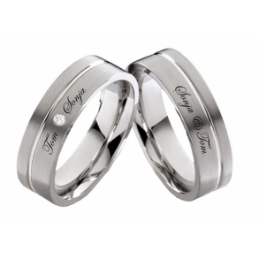 Vielsesringe Titanium Lasergravering