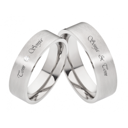 Vielsesringe Titanium Lasergravering