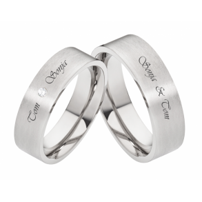 Vielsesringe Titanium Lasergravering