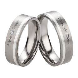 Vielsesringe Titanium Lasergravering
