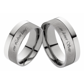 Vielsesringe Titanium Lasergravering