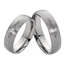 Vielsesringe Titanium Lasergravering