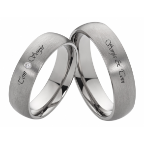 Vielsesringe Titanium Lasergravering