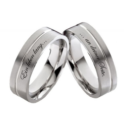 Vielsesringe Titanium Lasergravering