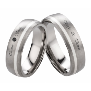 Vielsesringe Titanium Lasergravering
