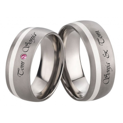 Vielsesringe Titanium Lasergravering 964-2