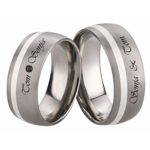 Vielsesringe Titanium Lasergravering 964-1