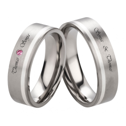 Vielsesringe Titanium Lasergravering 966