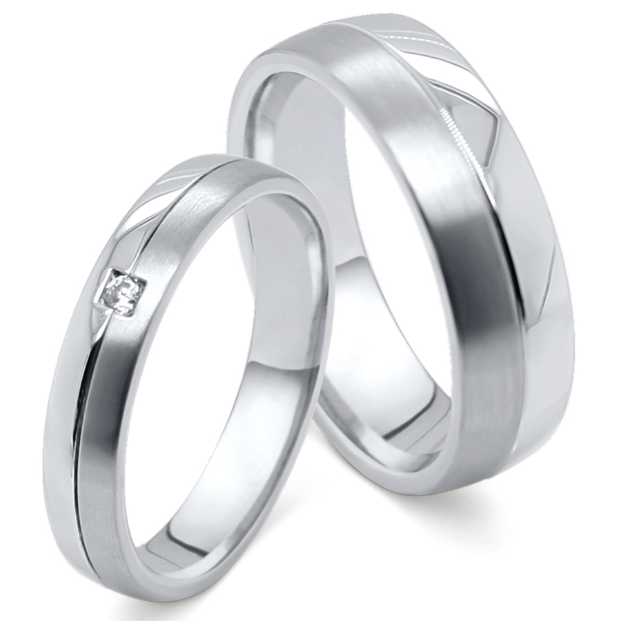 Vielsesringe Rustfri stål og Titanium 4824 - Vielsesringe Rustfri Stål ...