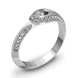 Forlovelsesring 14 karat 1070 Guld, hvidguld eller rdguld