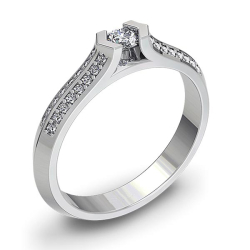 Forlovelsesring 14 karat 1090 Guld, hvidguld eller rdguld