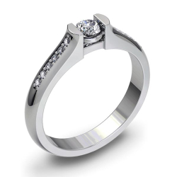 Forlovelsesring 14 karat 1200 Guld, hvidguld eller rdguld