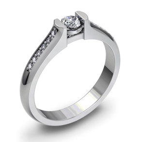 Forlovelsesring 14 karat 1200 Guld, hvidguld eller rdguld