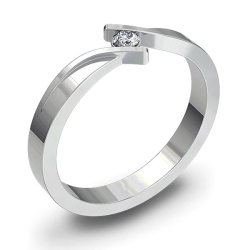 Forlovelsesring 14 karat 1250 Guld, hvidguld eller rdguld