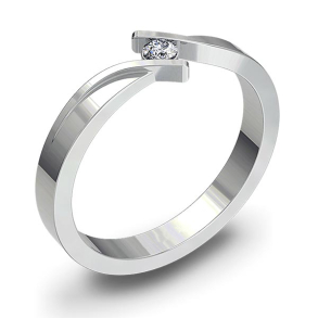 Forlovelsesring 14 karat 1250 Guld, hvidguld eller rdguld