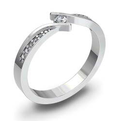 Forlovelsesring 14 karat 1260 Guld, hvidguld eller rdguld