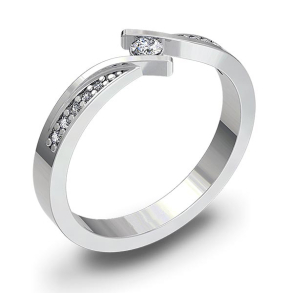 Forlovelsesring 14 karat 1260 Guld, hvidguld eller rdguld